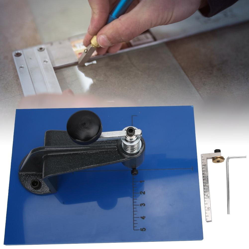 Circle Glass Cutting Table Professional Round Steel Cutter Tool with 2pcs Accessories