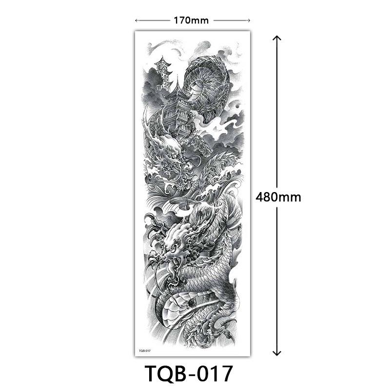 Full Arm Flower Tattoo Stickers - Large Image Design