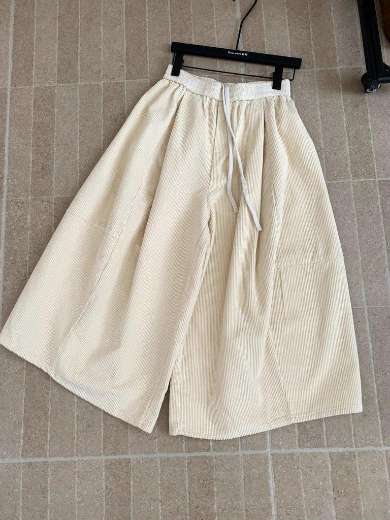 2025 Fall/Winter Women's Versatile Fleece-Lined Corduroy Wide-Leg Pants