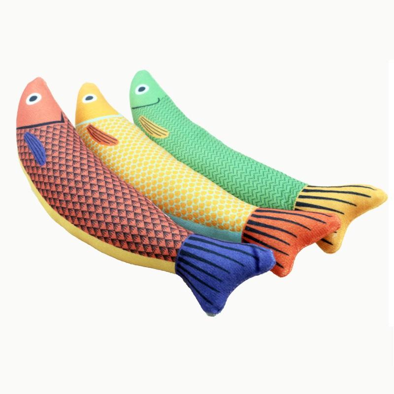 Cat Toy Catnip 3D Simulation Fish Goldfish Kitten Toys Pillowfish Interactive Sounding Cat Chew Bite Plush Toys Cat Supplies