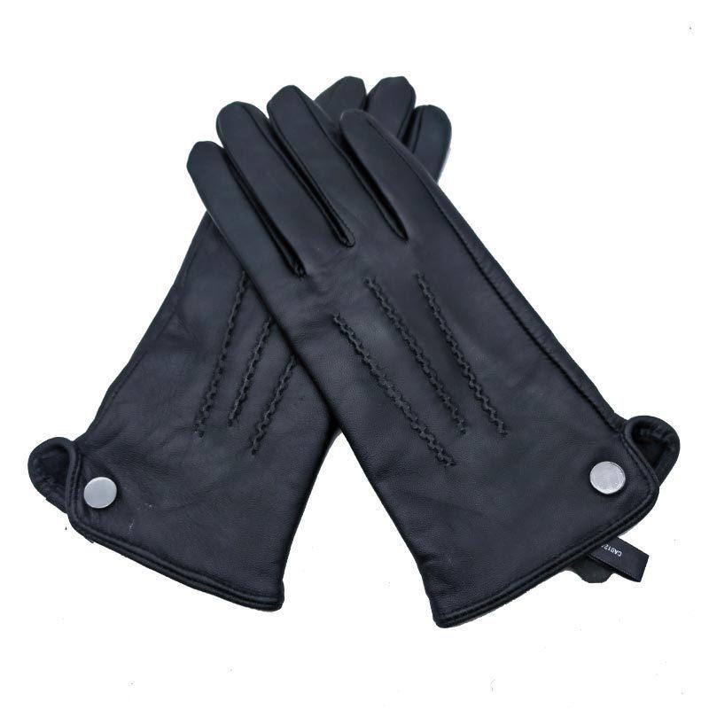 Custom Women's Winter Leather Gloves, Plus Velvet Warm Sheepskin, for Riding and Driving