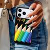 Rainbow Colorful Pencils Phone Case For iPhone 17 Air 14 15 13 12 Max Cover For Apple 16e 11 Pro Max Plus Coque
