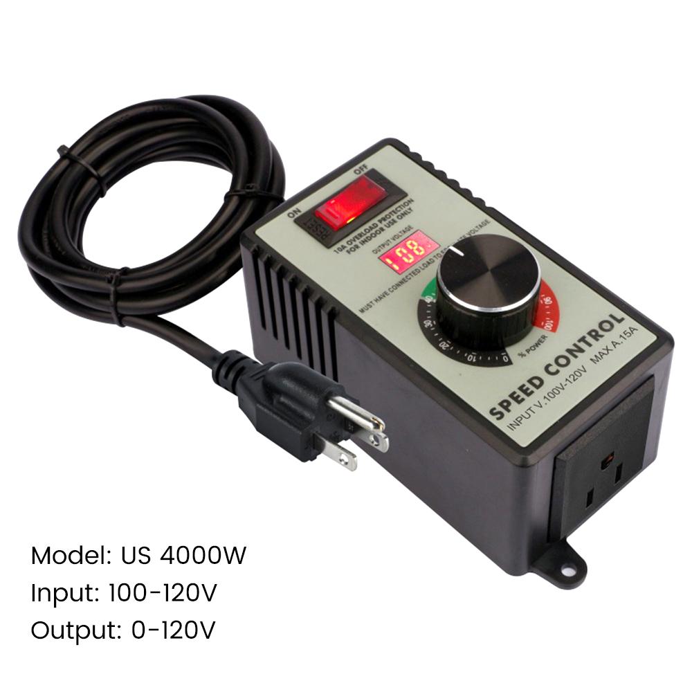 

AC Motor Speed Controller Electric Router Exhaust Fan Grinder Drill Variable Voltage Regulator Switch LED Display 110V 220V