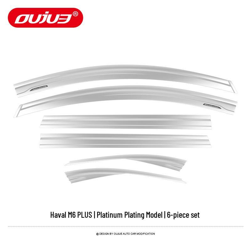 Haval M6 PLUS Auto Fenster Regenabweiser und Galvanisierte Regenschutz Außenverkleidung