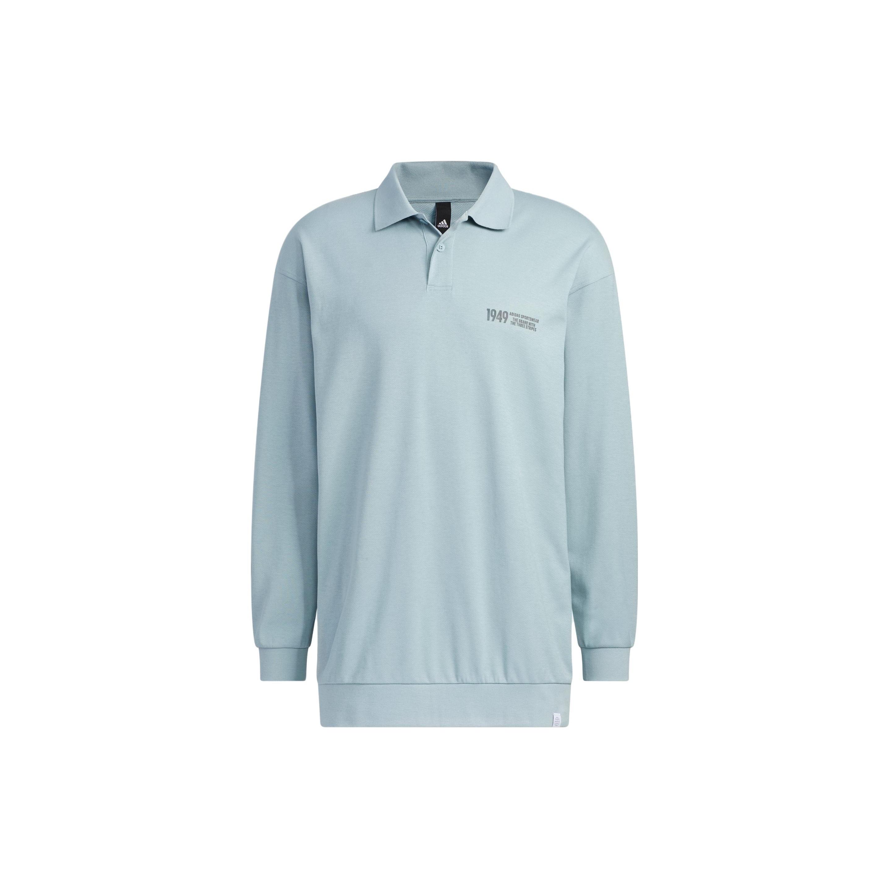 adidas Verbiage Long Sleeve Polo Shirts  Teal  Men s IK3509 L
