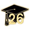 Black Golden Mortarboard Brooches Class of 2026 Doctorial Hat Brooch  Academic Celebrations