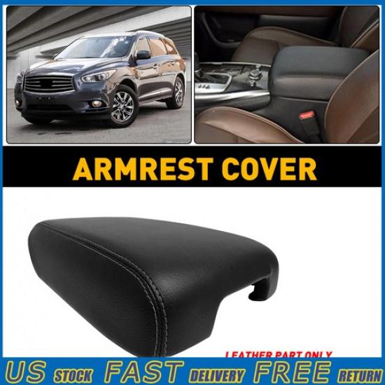 

Fit QX60 JX35 2013 2014 2015- Center Console Lid Armrest Vinyl Cover Black V