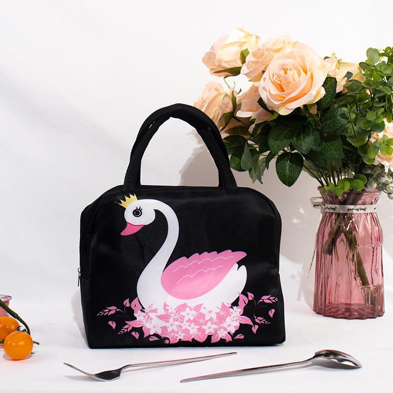 New Children's Lunch Box Bag Cationic Lunch Box Bag Cartoon Cute Lunch Box Insulated Bag with Rice Bag