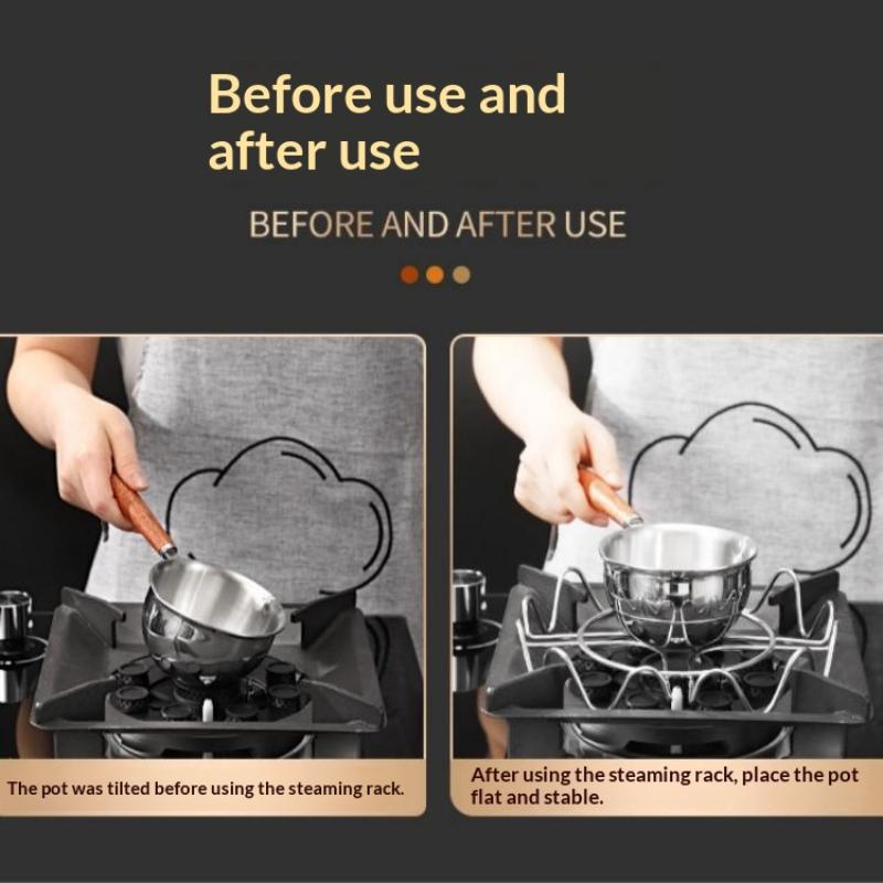 Egg Steamer Rack Circular Waves Food Contact Safe Stainless Steel Multifunctional Steaming Holder for Baby Food Cooking