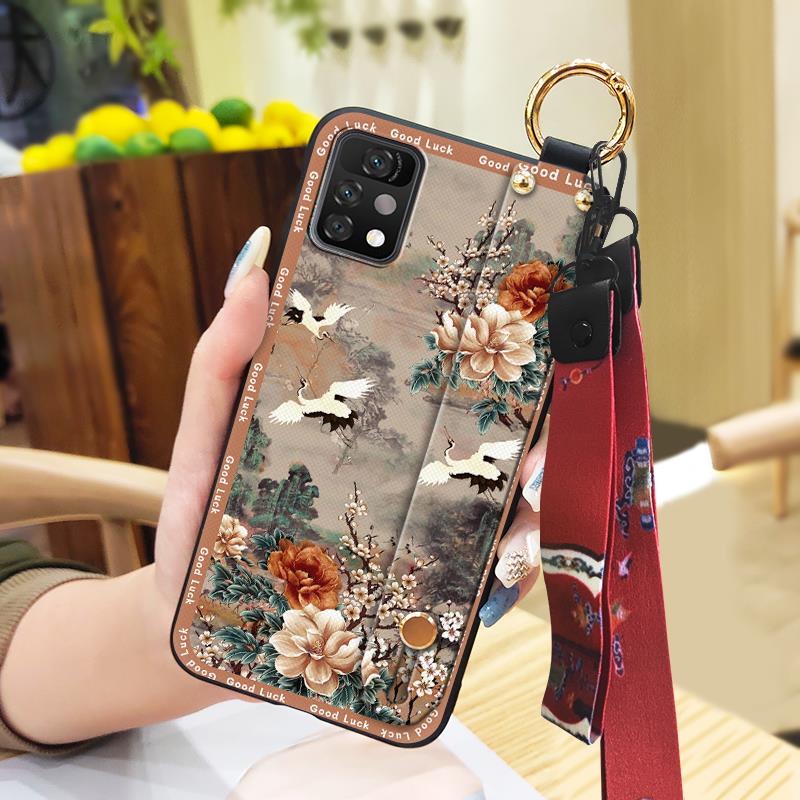 Shockproof Elderly lady Phone Case For UMIDIGI A11 Pro Max Chinese style Durable Phone Holder Waterproof Soft case Ring