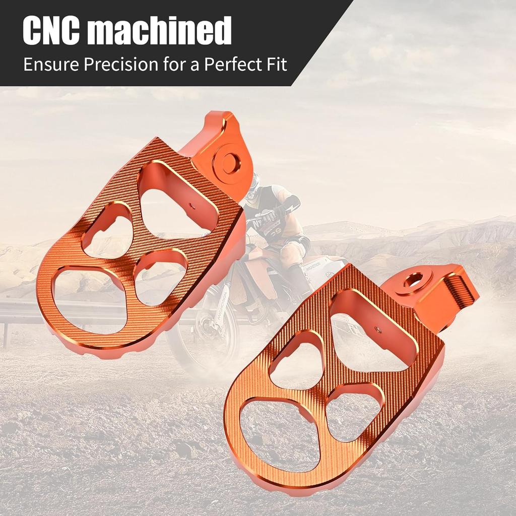 Orange Foot Pegs Enlarge Footpegs Compatible with KTM 390 Adventure 2020 2021 2022 2023,390 Adventure Accessories