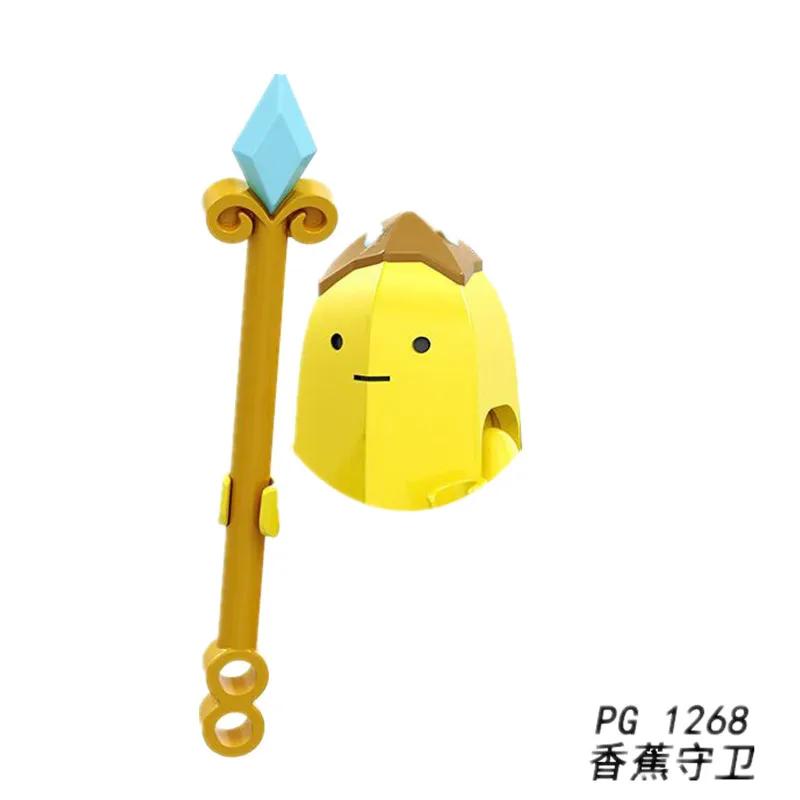 PG8141 Anime Cartoon Doll Building Blocks Kawaii Banana Man Shark Educational Toys Children's Home Gift Constructor Adventure