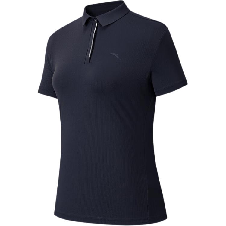 Anta Versatile Solid Color Casual Short Sleeve Polo Shirt Women tops 162637103-4 M