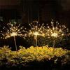 #F Solar Ground Light Automatic Switch Fireworks Landscape Lighting for Home Gar