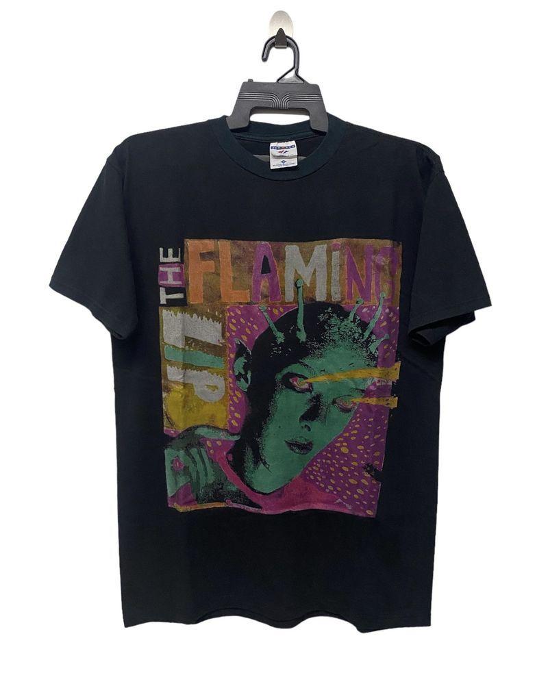 2000 The Flaming Lips Band Retro Style Black Unisex Tshirt S5XL KH11966 Unisex T-Shirt L