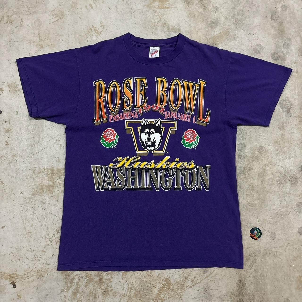 Vintage 1992 Rose Bowl Washington Huskies t shirt Size L Unisex T-Shirt S