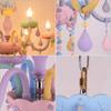 Oeny European Style Rainbow Princess 6-Head Crystal Chandelier