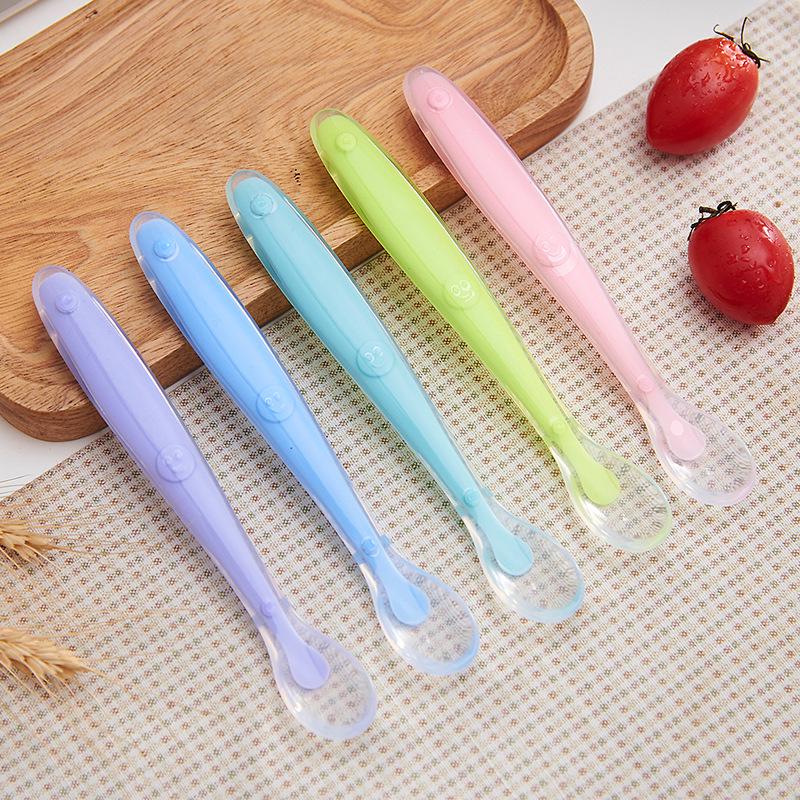 Infant Silicone Feeding Spoon for Baby Puree & Soft Foods