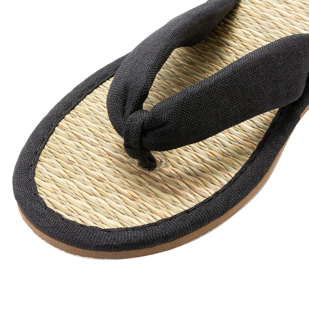 VANSSARDI Igusa Thong Room Room Tatami Mat Solid Size L Slippers, Sandals, Shoes, Size, Color, Unisex, Black,
