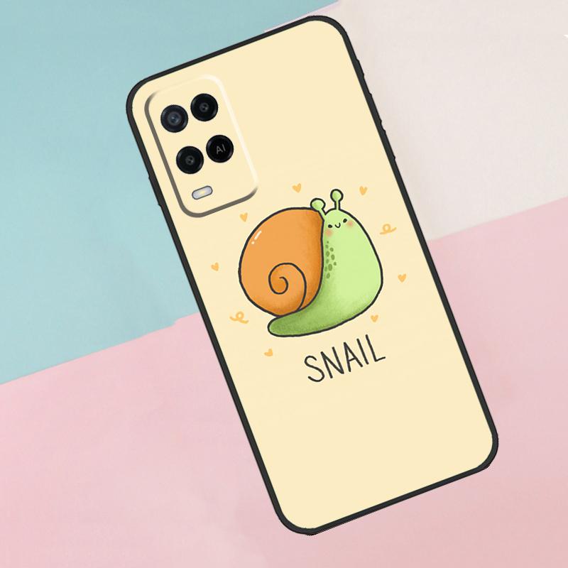 

Cartoon Animal Snail For Oppo A40 A60 A80 A18 A38 A58 A78 A98 A79 A16 A76 A96 A15 A74 A94 A54 A77 A17 Phone Case OPPO A38 4G