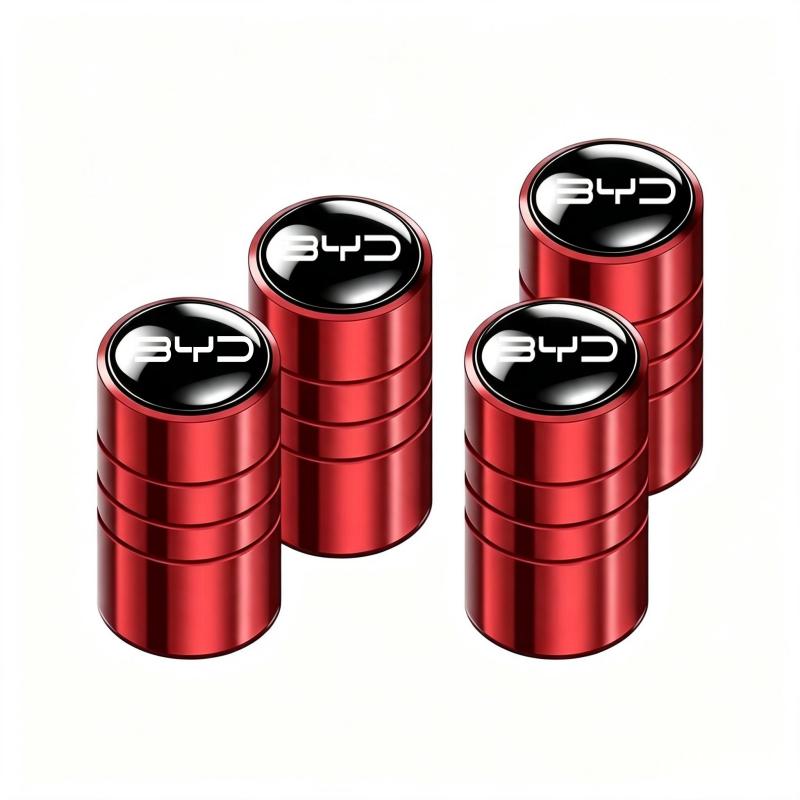 4Pcs Aluminum Alloy Car Tire Valve Stem Caps For BYD Seal U Dolphin Mini Sealion 7 Song Pro ATTO 3 Yuan UP Dolphin Seal 5 Stem Caps1