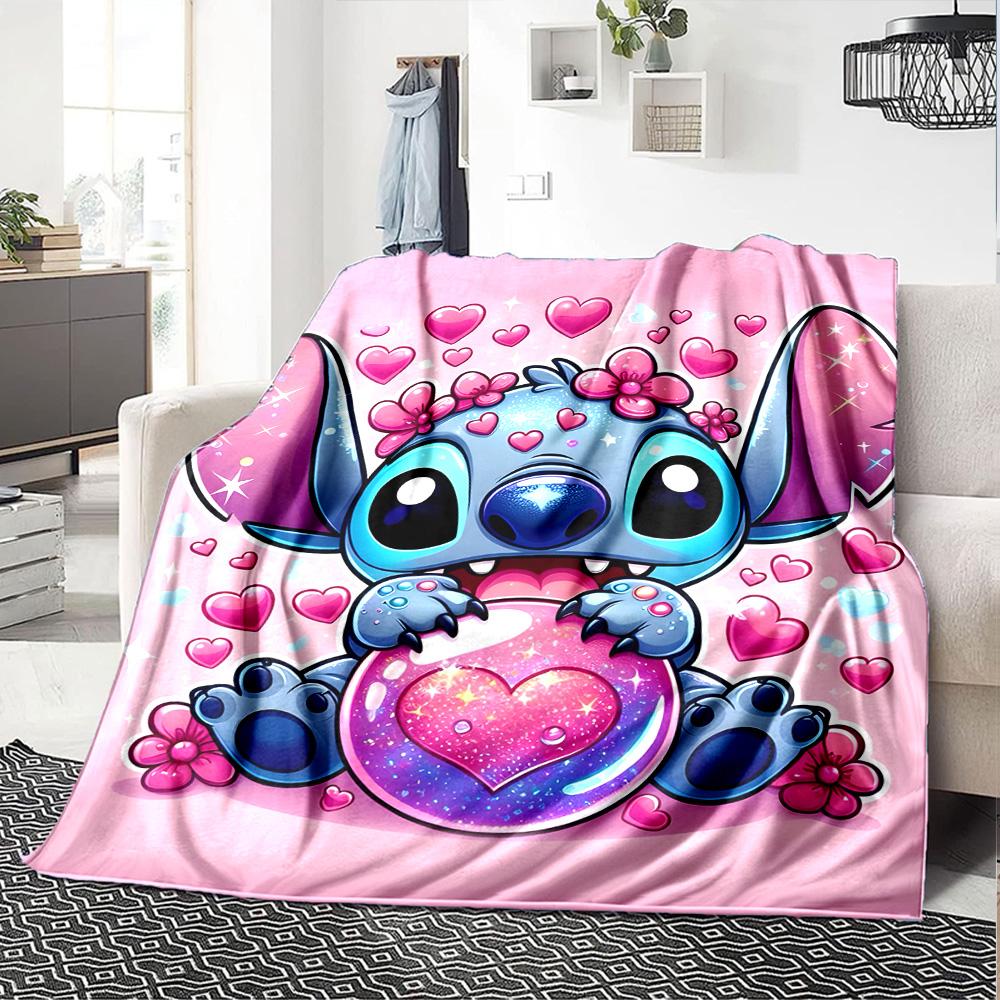 1pc S-Stitch13 Blanket, Gift, for Men and Women, Soft Blanket, Good for Sofa Bed Couch Travel, Lightweight Flannel Blanket