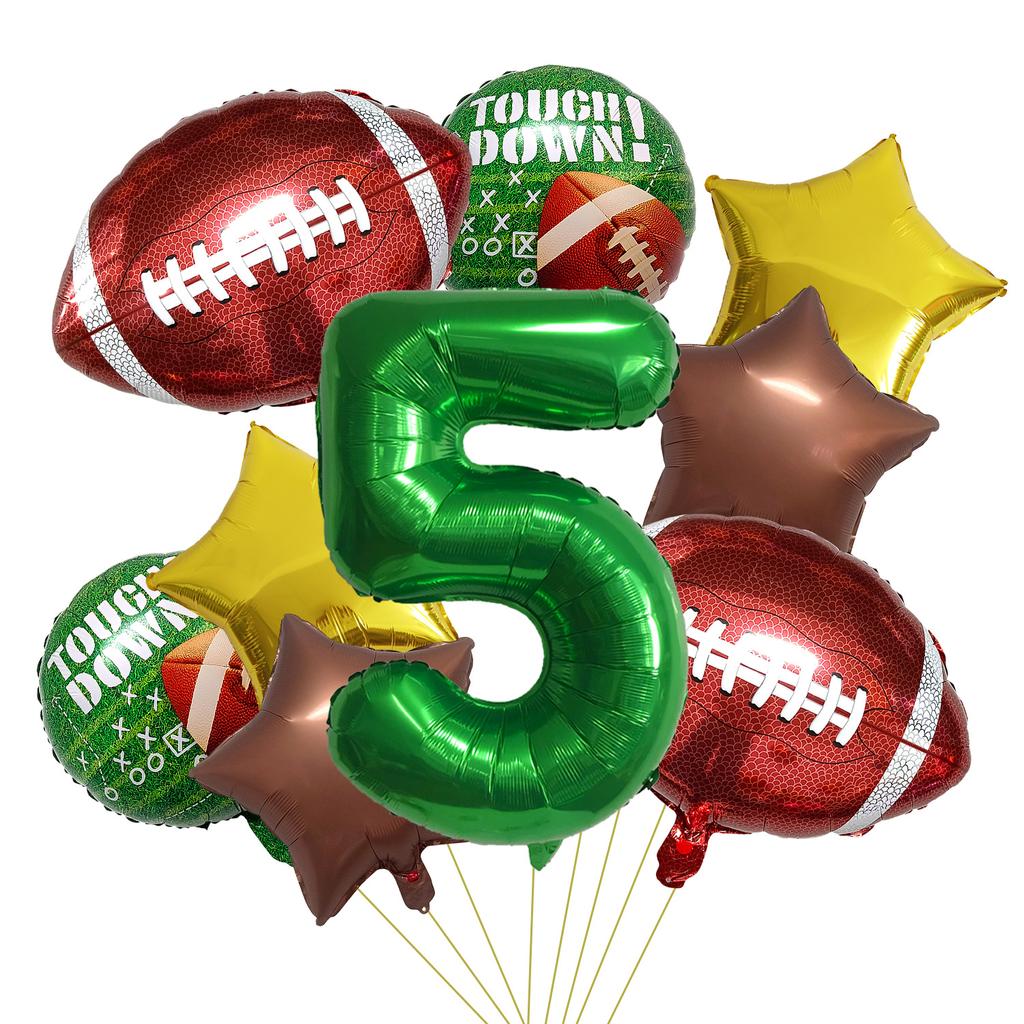 Rugby-Spieler-Thema, amerikanische Fußball-Luftballons, Sport-Thema, Party-Dekor-Set, Teenager im Alter von 1–9 Jahren, Teenager-Geburtstagsballons, Globos