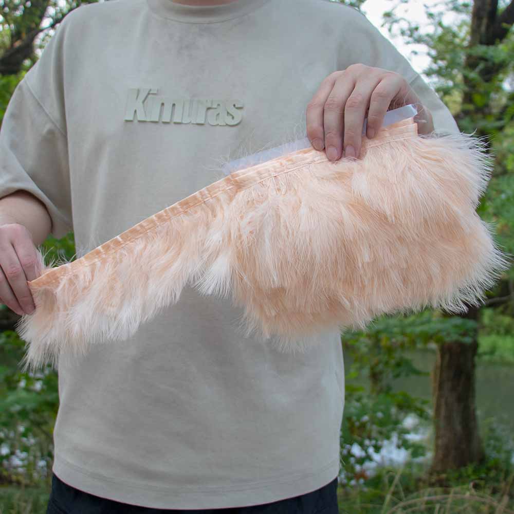1M Weiche Truthahnfedern Besatz Fransen 8-10cm Weiß Marabu Feder für DIY Nähen Kleidung Bänder Hochzeitsfeier Kleid Dekoration