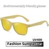 Environmentally Friendly Wheat Straw Full-Frame Sunglasses Outdoor Uv400 Sun Protection Street Photography Shades Eyeglasses