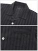 Kaituck Family Suimin Care Japanese-Made Men's Pajamas, 100% Cotton, Dyed Shijira Fabric, Black, Navy, Spring, Summer, Fall, M, L, LL (LL, Black (Shir