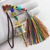 Handwoven Tibetan Prayer Tassel Pendant Tassel Spinning Wheel Keyring  Tourism Commmemorative