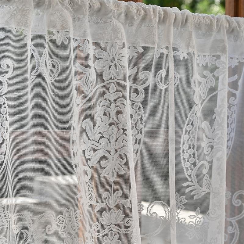 Enduring Pattern Window Panel Rod Pocket Curtain Sturdy Polyester Fabric for Home Privacy Screen