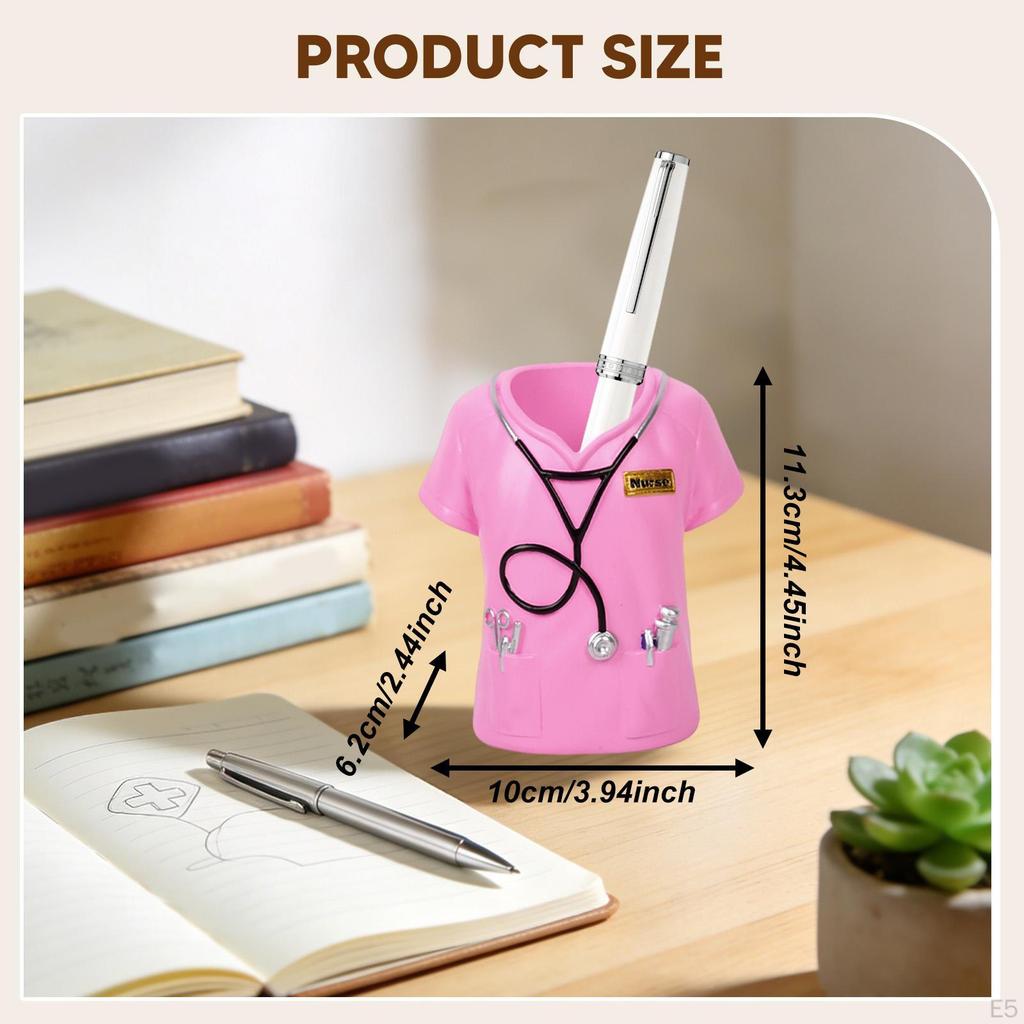 Nurse Scrub Top Pen Holder Gift Pencil Tabletop Ornament for Desk Shelf