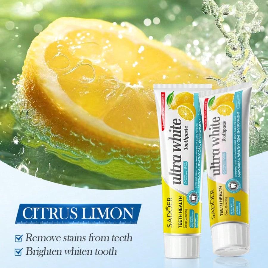 1Pc Lemon Stain Removal Toothpaste,Natural And Gentle Care, Strong Stain Removal, Whitening, Protect