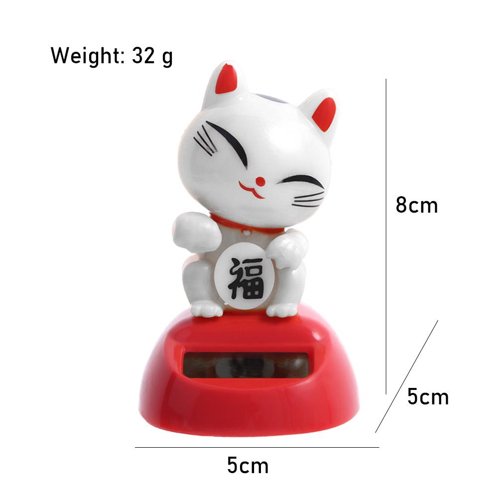 Classic Swing Doll Solar Toys Lucky Cat Model Toys Dancing Lucky Cat Figure Shaking Head Swing Doll