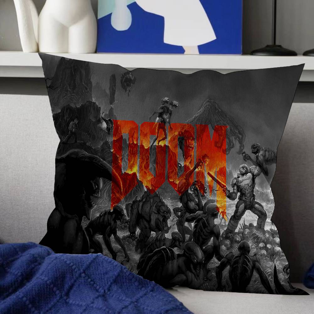 Shooting Game DDoom Office Cushion Pillowcase Car Cushion CoverXCM Lumbar Pillowcase Sofa Pillowcover