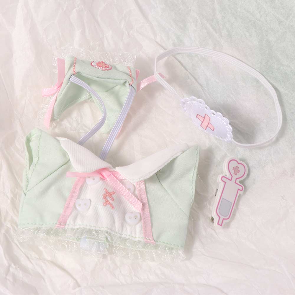 Dress Up 10CM Doll Clothes Pretend Play Cotton Doll Dolls Clothing Set Outfit Changing Kawaii Doll Nurse Uniform Replacement