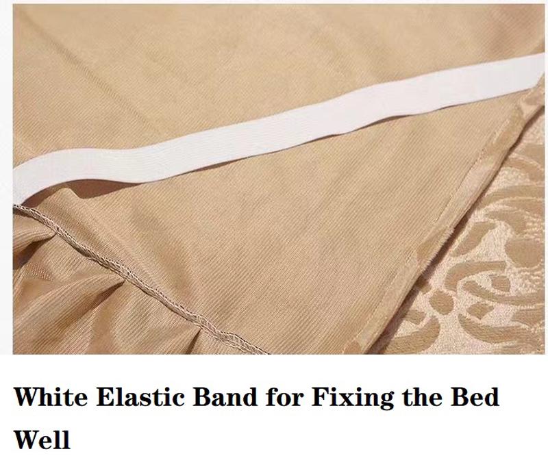 1pc Bed Skirt + 2pcs Pillowcase, Luxury Embossing Velvet Bedspread King Queen Size Romance Embroidery Lace Short Plush Bed Skirt