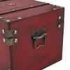 Large Decorative Treasure Chest Grey Wooden Jewelry Box Wooden Storage Box  Home Bedroom Decor