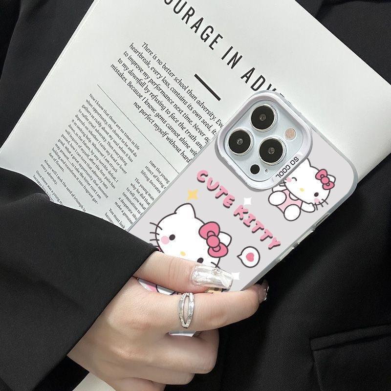 Explosive TEMU/Xiyin/TikTok Sanlio TK cat Hello Kitty for Apple 16 mobile phone case iPhone 15