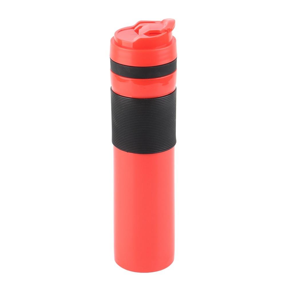 Portable 350ml Capacity Portable Coffee Press Bottle Food Grade PP Lightweight French Press Mug Red Tea Coffee Maker Camping оранжевый
