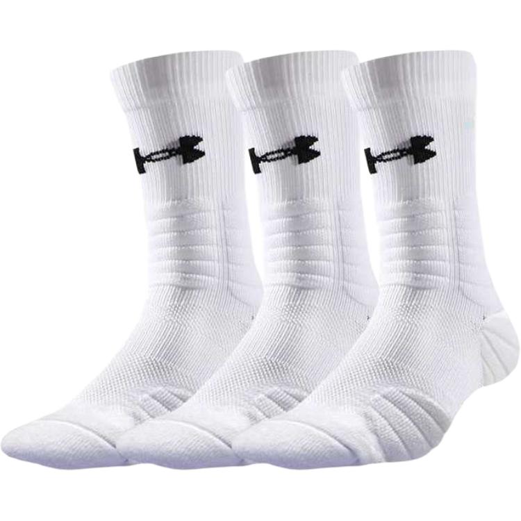 Баскетбольные носки Under Armour Унисекс 3 пары Белые 22610209-101 L