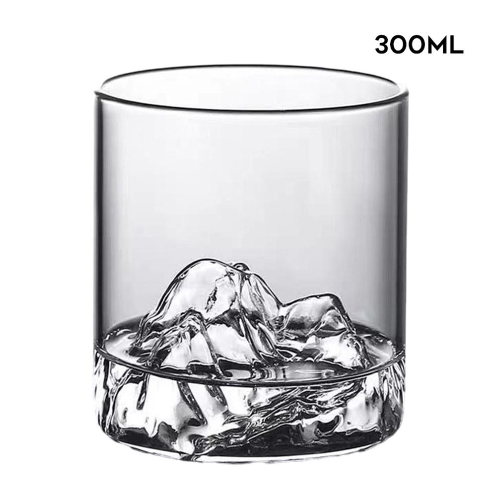 300ML Whiskey Glass Bar Multi-purpose Transparent Mountain Viewing Cup Glass Party Wine Glass High Value Water Cup 300ml