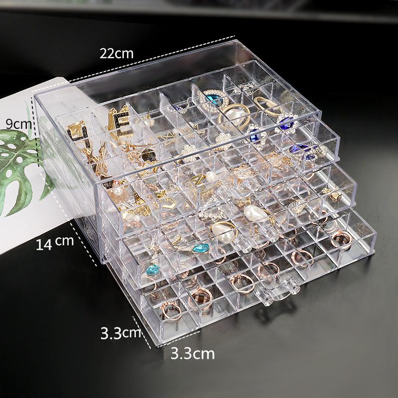 

Многослойная шкатулка для хранения украшений из 120 ячеек с пылезащитным ящиком для сережек и клипс