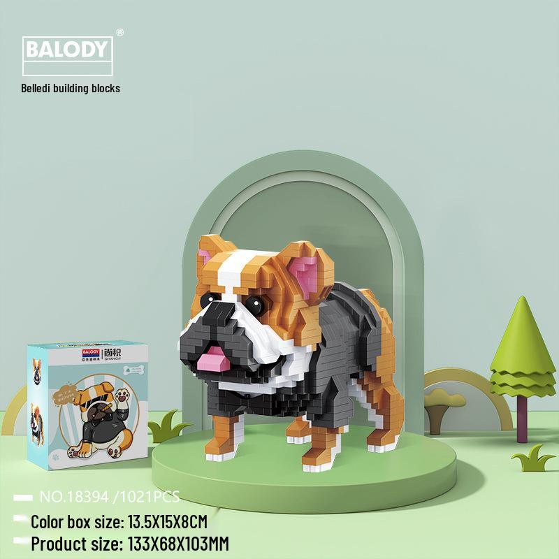 BeleDi Dog Building Blocks Toy: Children's Educational Gift & Cute Dog Model Assembly Set