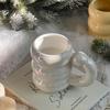 Super süße milchig schimmernde dreilagige Bauchkeramiktasse, hochtemperaturbeständig, Studentenfrühstücksmilchtasse, Trinkbecher