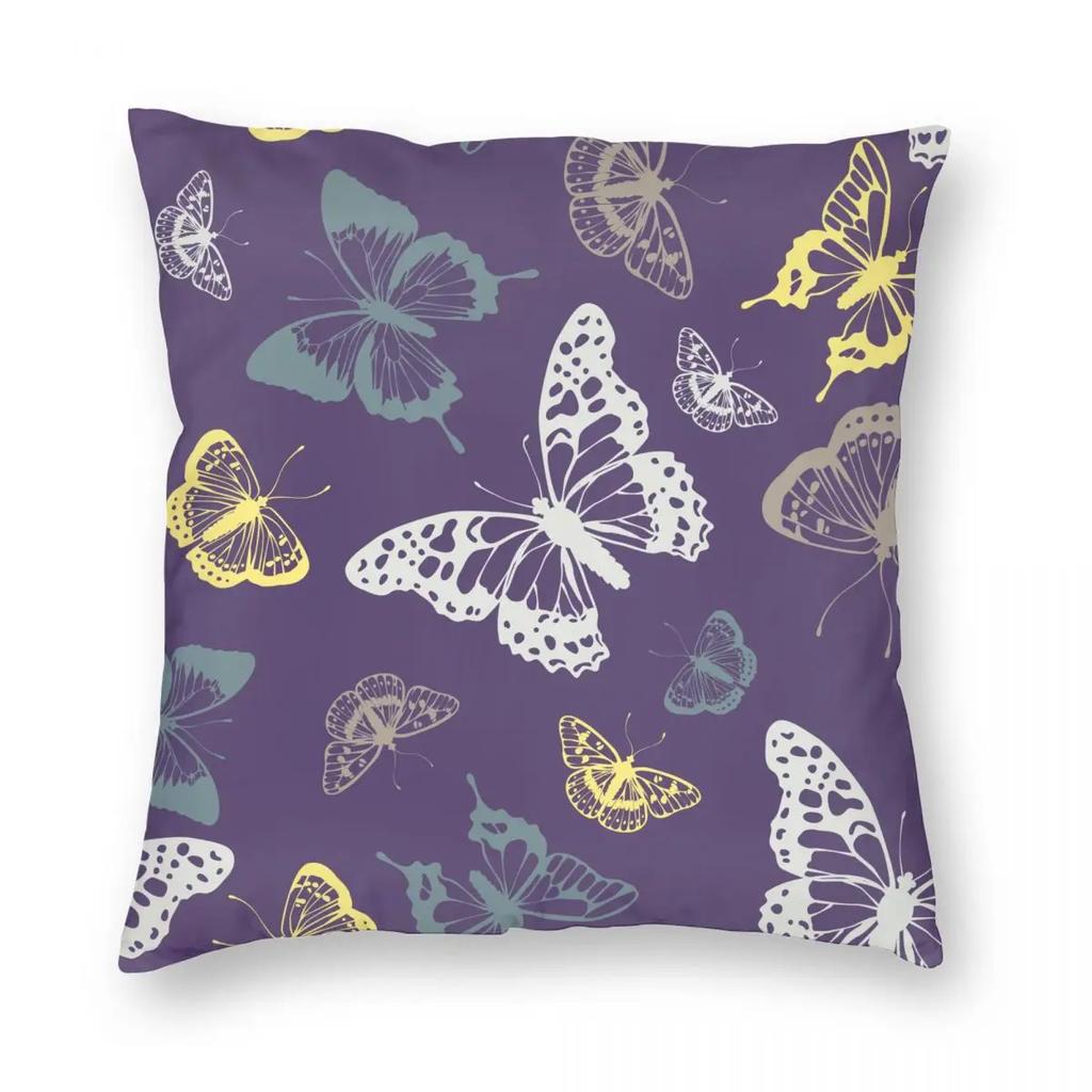 Butterfly Pattern Pillowcase Printed Cushion Cover Decorations Colorful Butterflies Pillow Case Cover Home Square