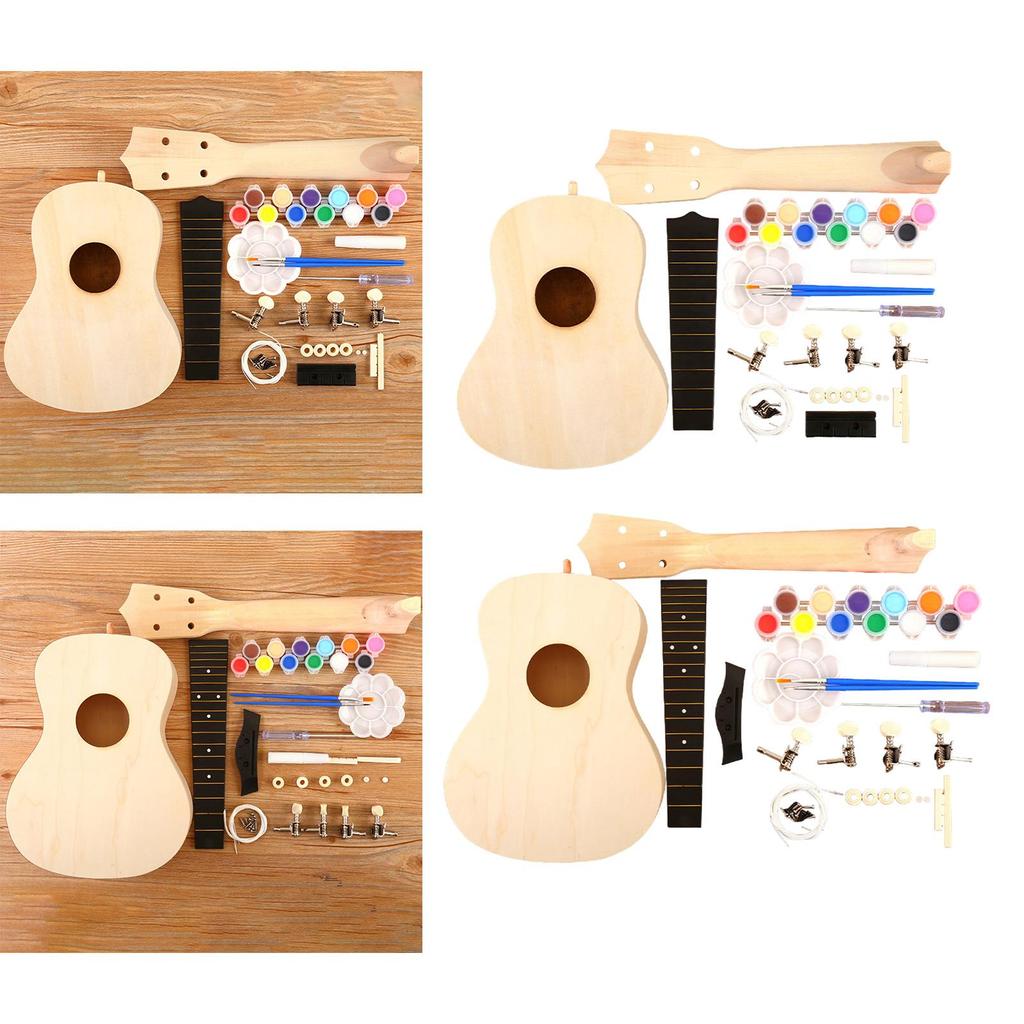 Ukulele DIY for Kids Crafts Unfinished Wooden Paintable Guitar