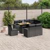 VidaXL Garden Lounge Set with Cushions 9 Pcs, Patio Sofas, Patio Furniture Set, Outdoor Furniture, Black 3271405
