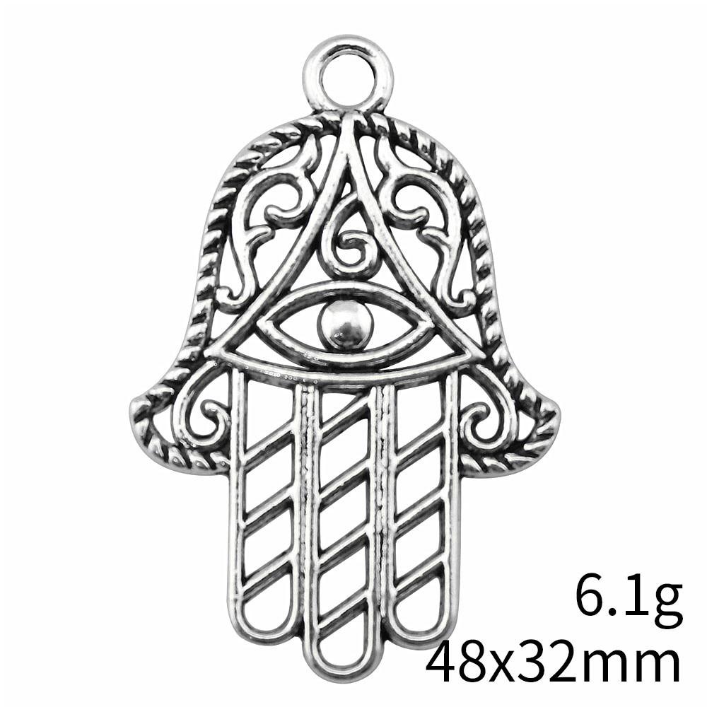 NewArrivals Charms For Necklace Hamsa Hand Talisman Amulet Charms Pendant Biz Phone Pendant